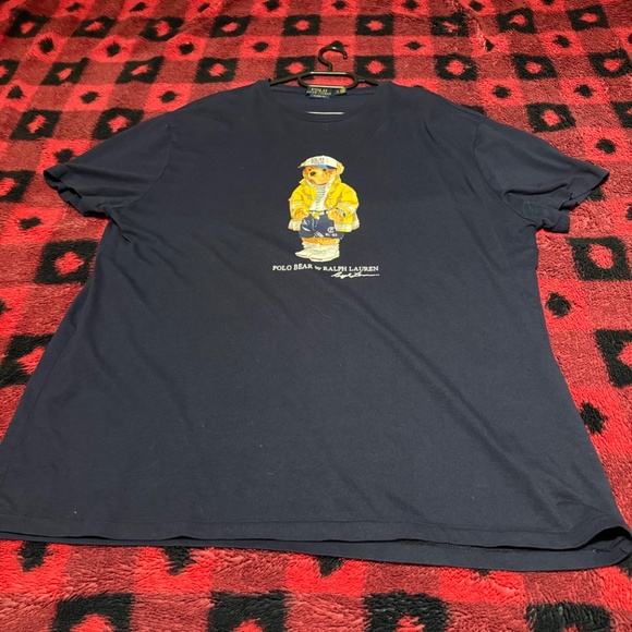 Polo Bear Ralph Lauren Navy Tee - Picture 2 of 5